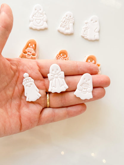 Boo Set Cutter: Cozy Halloween Ghost Collection for Polymer Clay