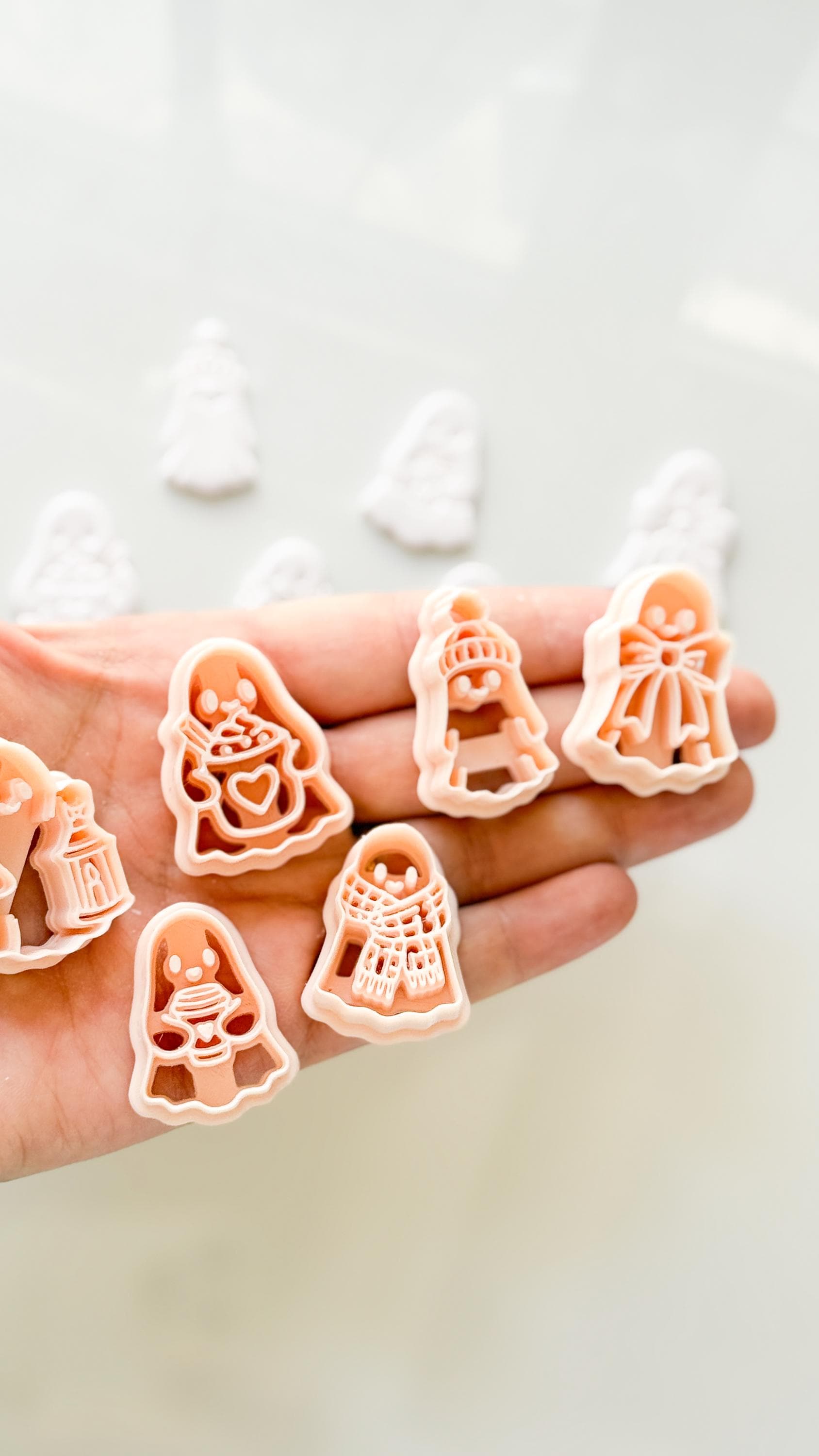 Boo Set Cutter: Cozy Halloween Ghost Collection for Polymer Clay