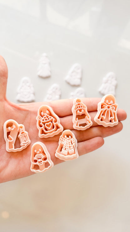 Boo Set Cutter: Cozy Halloween Ghost Collection for Polymer Clay