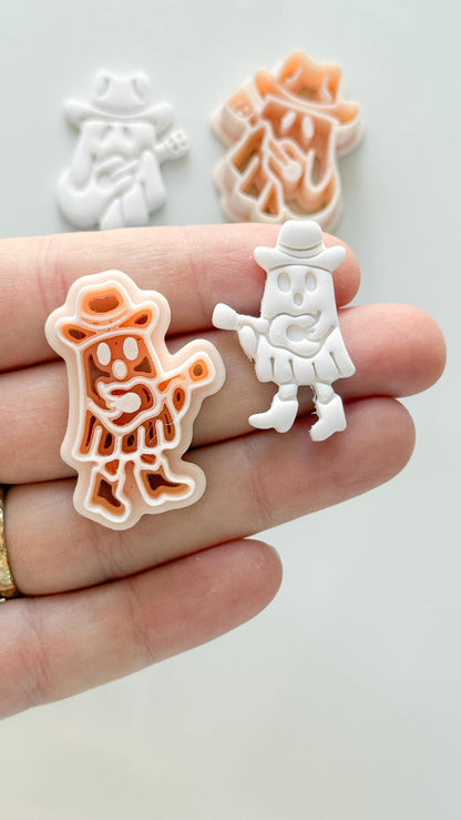 Guitarist Ghost Cutter: Musical Halloween Character for Polymer Clay