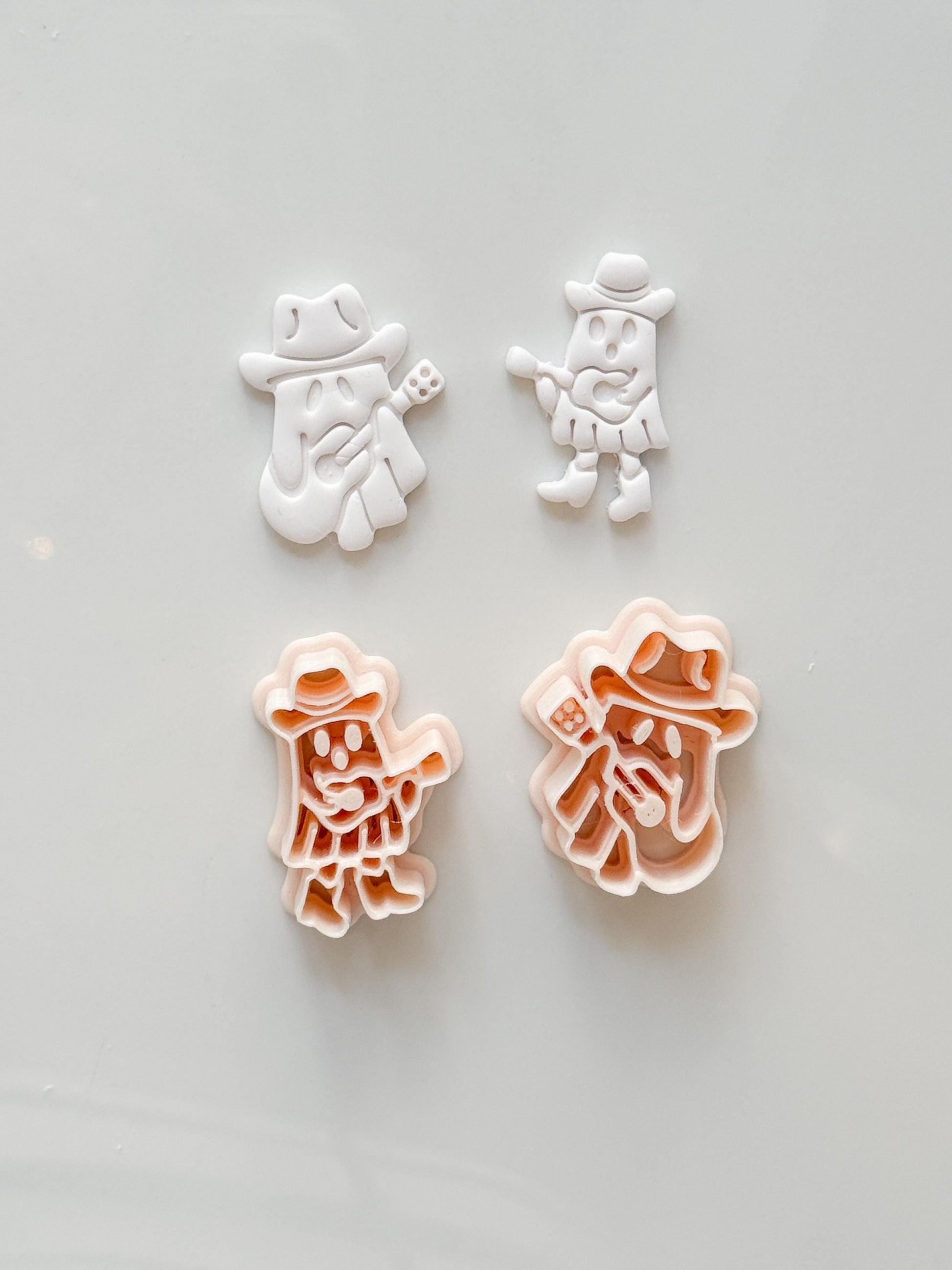 Guitarist Ghost Cutter: Musical Halloween Character for Polymer Clay