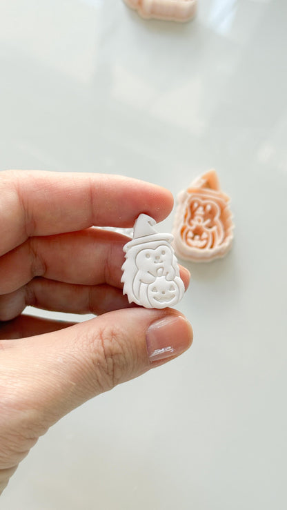 Witch Hedgehog Cutter: Pumpkin Halloween Character for Polymer Clay