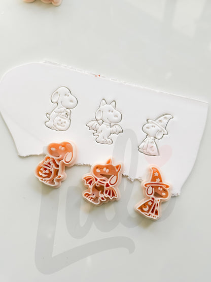 Charlie's Dog Cutters: Halloween Character Set for Polymer Clay