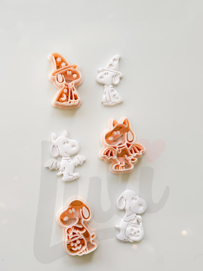 Charlie's Dog Cutters: Halloween Character Set for Polymer Clay