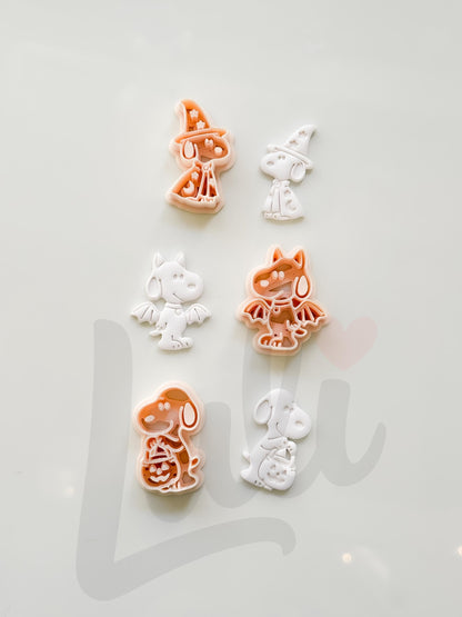 Charlie's Dog Cutters: Halloween Character Set for Polymer Clay