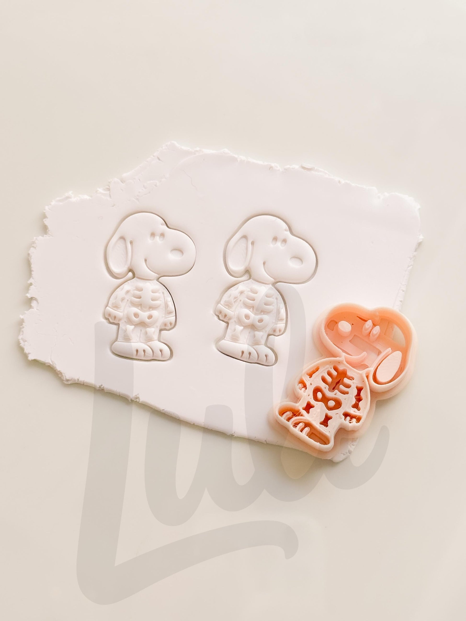 Charlie's Dog Cutter: Skeleton Halloween Character for Polymer Clay