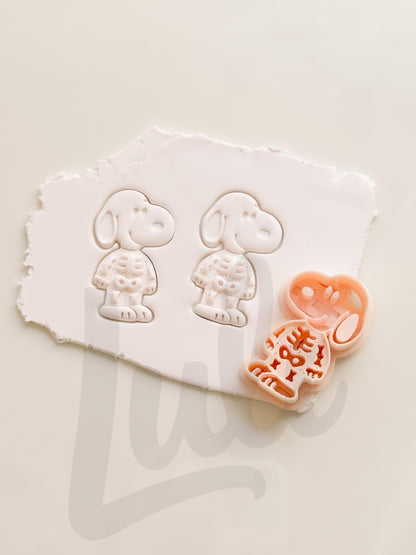 Charlie's Dog Cutter: Skeleton Halloween Character for Polymer Clay