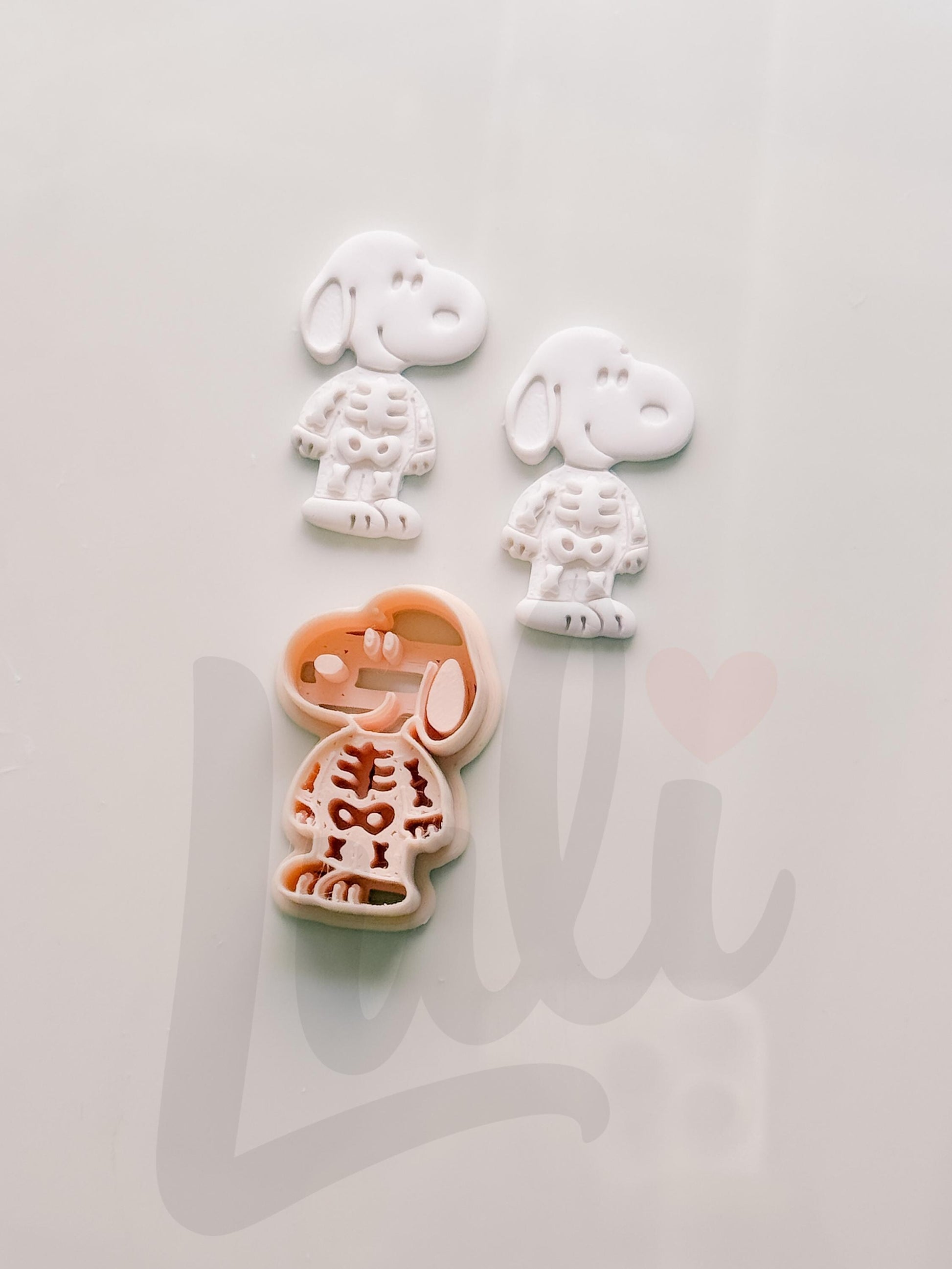 Charlie's Dog Cutter: Skeleton Halloween Character for Polymer Clay