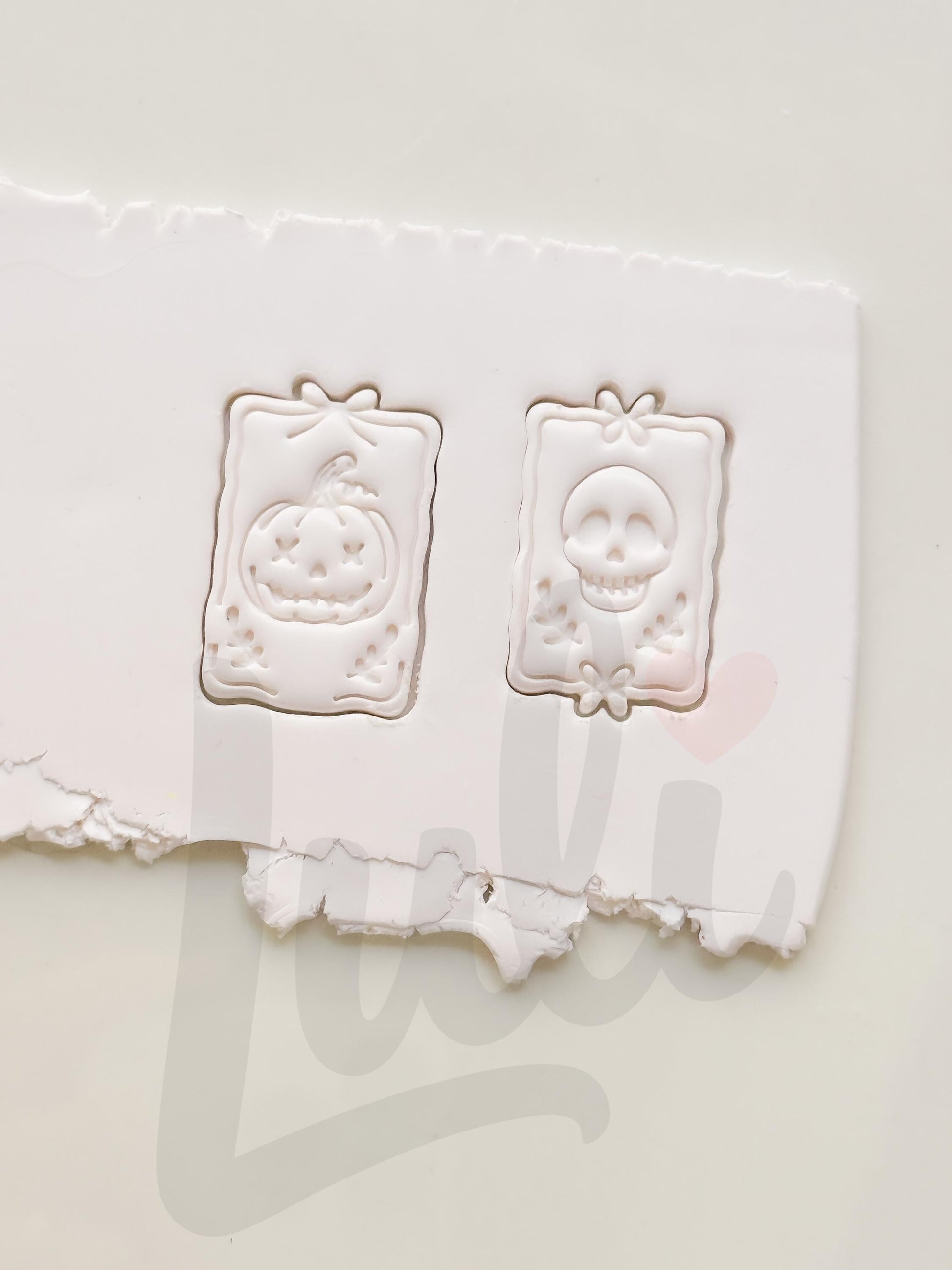 Haunted Frame Cutters: Pumpkin Skull Designs for Polymer Clay