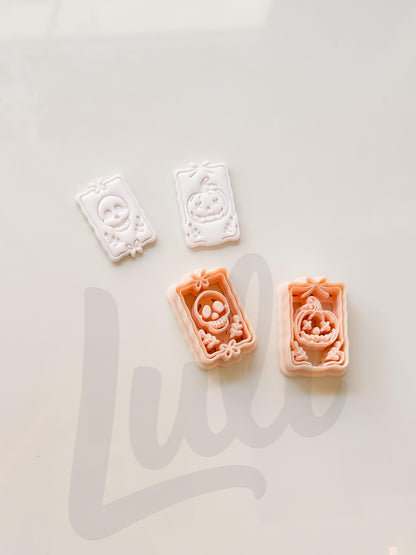 Haunted Frame Cutters: Pumpkin Skull Designs for Polymer Clay