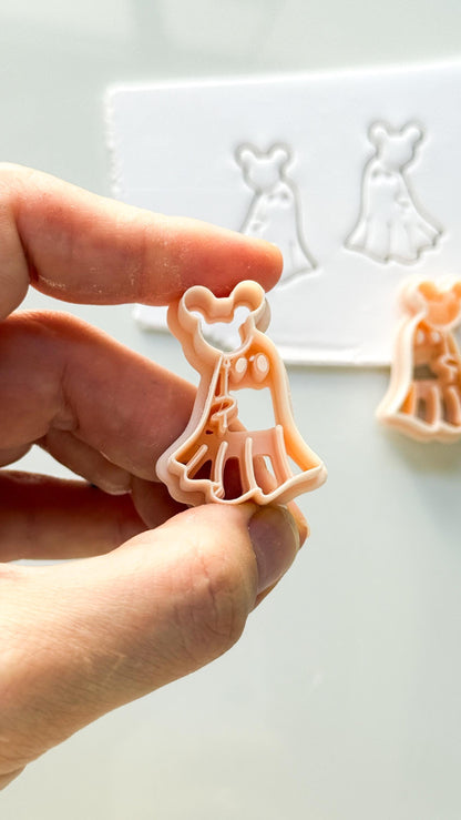 Mouse Balloon Ghost Cutter: Floating Halloween Character for Polymer Clay