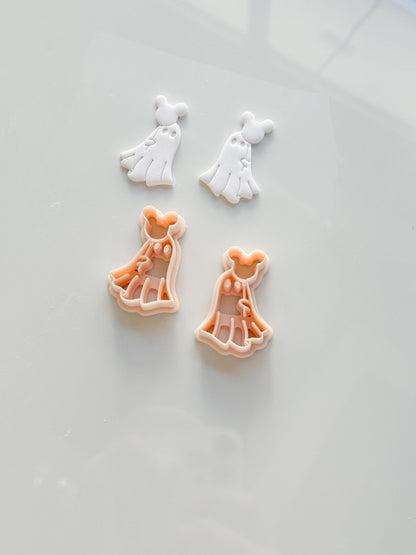 Mouse Balloon Ghost Cutter: Floating Halloween Character for Polymer Clay
