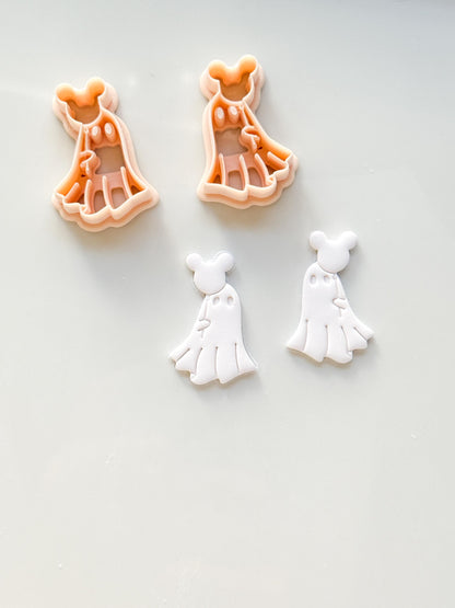 Mouse Balloon Ghost Cutter: Floating Halloween Character for Polymer Clay