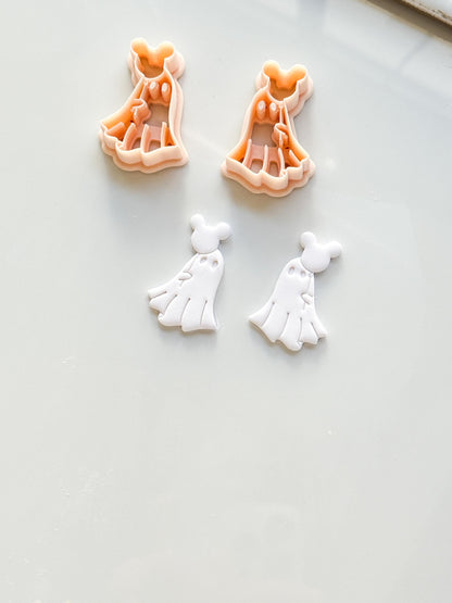Mouse Balloon Ghost Cutter: Floating Halloween Character for Polymer Clay