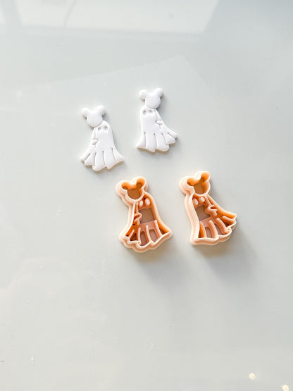 Mouse Balloon Ghost Cutter: Floating Halloween Character for Polymer Clay