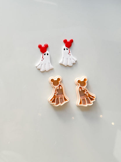 Mouse Balloon Ghost Cutter: Floating Halloween Character for Polymer Clay