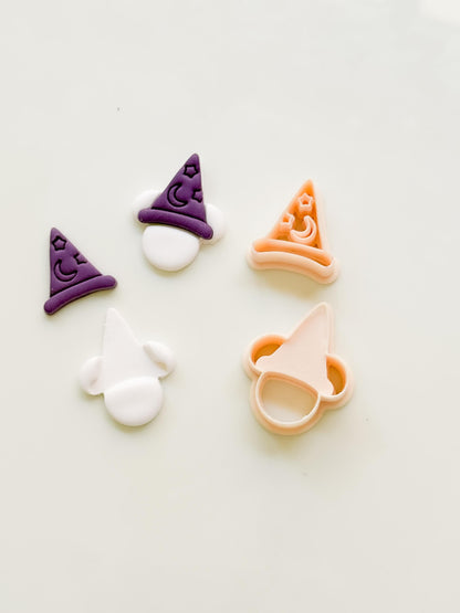 Wizard Mouse Cutter: Sorcerer Hat Character for Polymer Clay