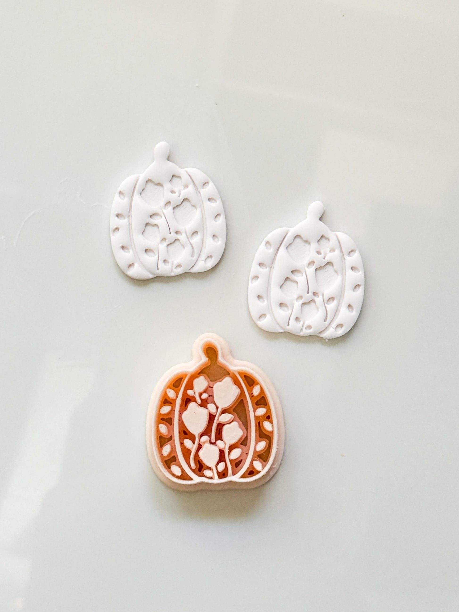 Bloomed Pumpkin Cutter: Floral Autumn Jack O Lantern for Polymer Clay
