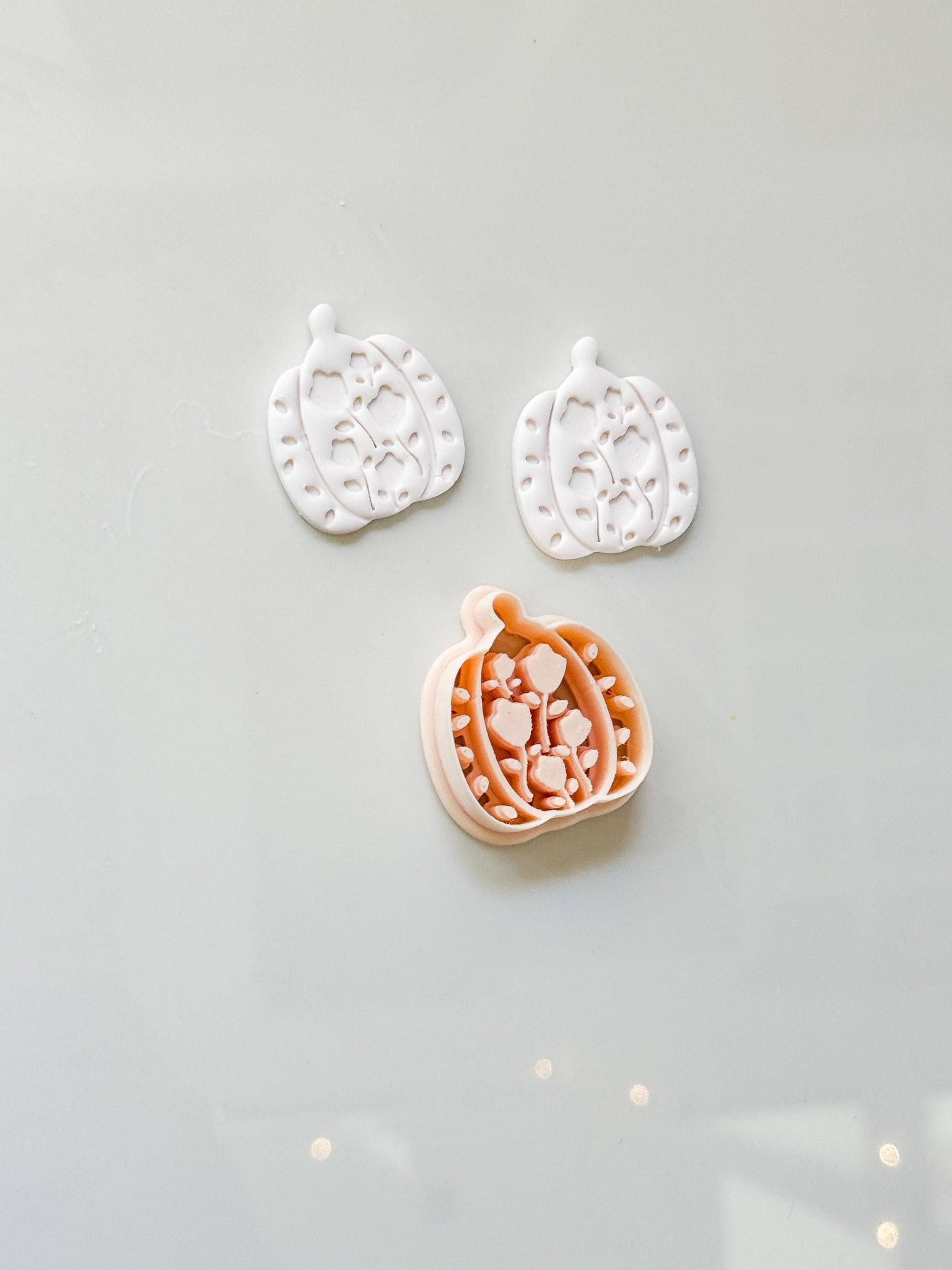Bloomed Pumpkin Cutter: Floral Autumn Jack O Lantern for Polymer Clay