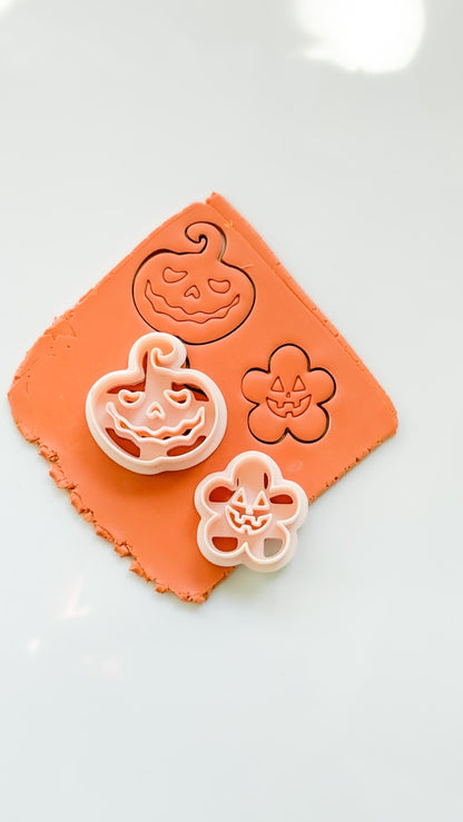 Haunted Harvest Set Cutter: Jack O'Lantern Dangle Shapes for Polymer Clay