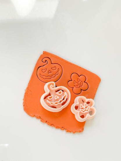 Haunted Harvest Set Cutter: Jack O'Lantern Dangle Shapes for Polymer Clay
