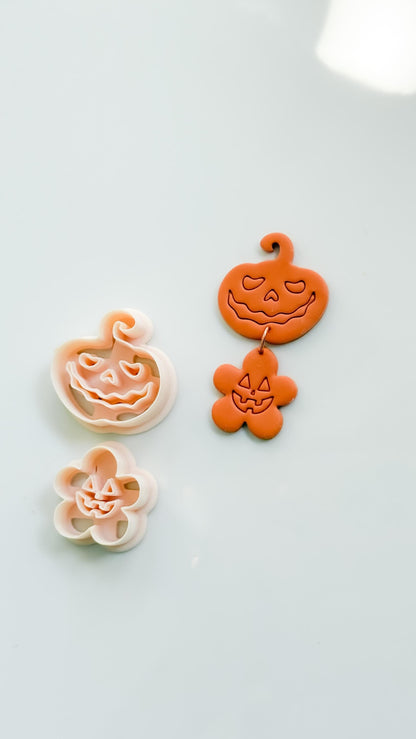 Haunted Harvest Set Cutter: Jack O'Lantern Dangle Shapes for Polymer Clay