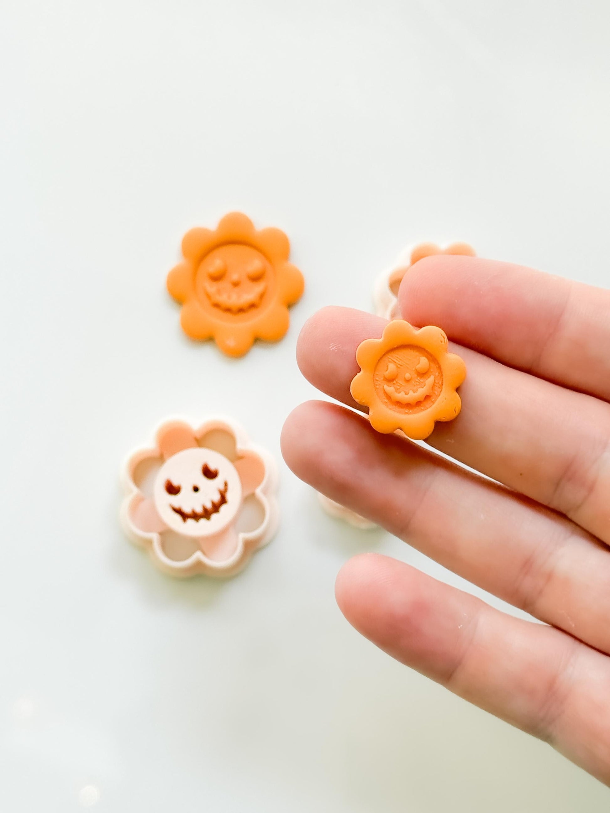 Jack-o-Daisy Cutter: Halloween Flower Shapes for Polymer Clay