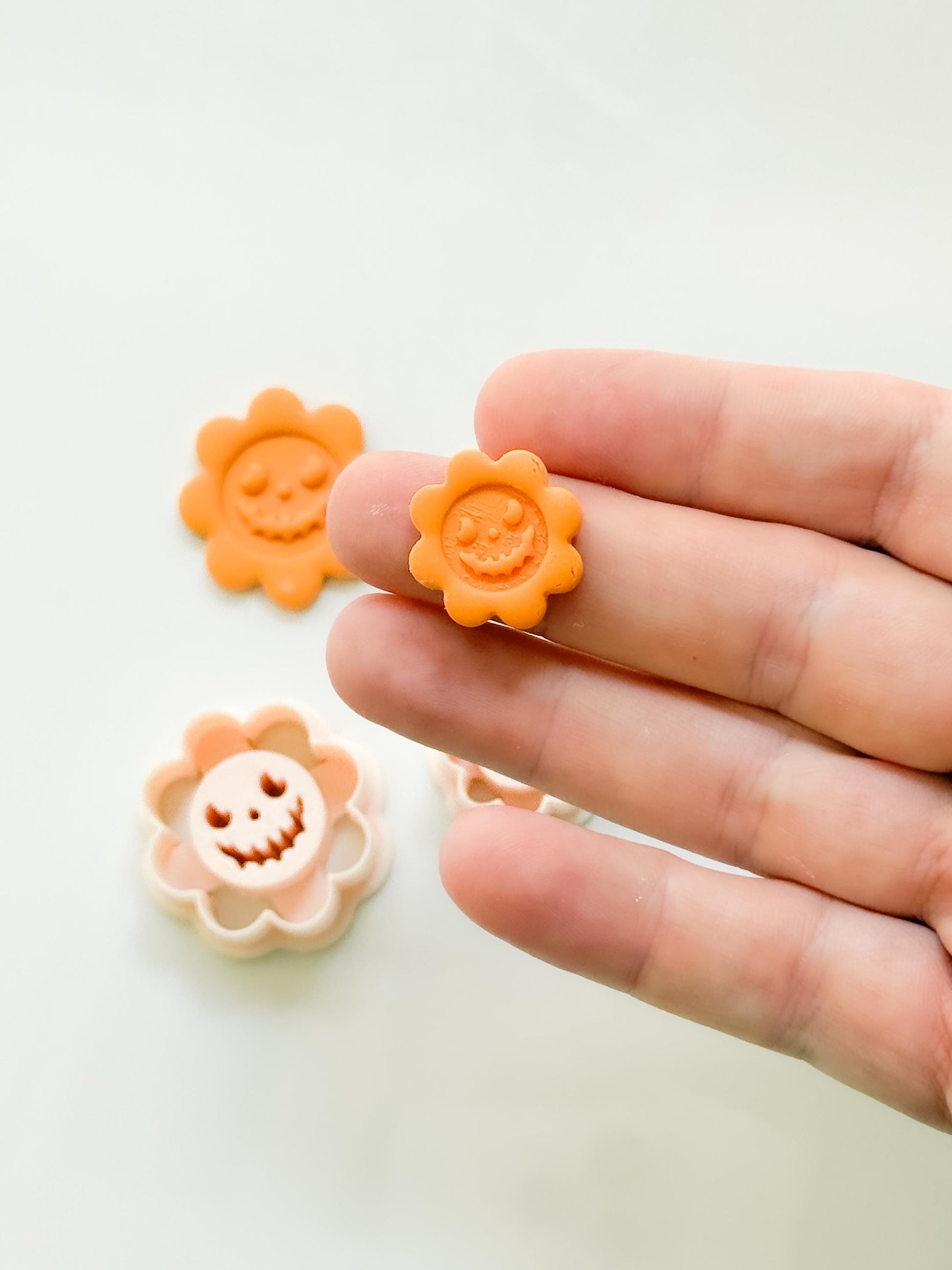 Jack-o-Daisy Cutter: Halloween Flower Shapes for Polymer Clay