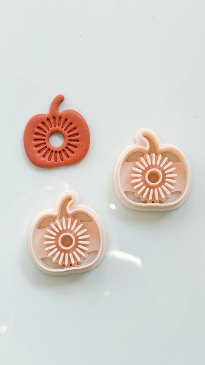 Pumpkin Blossom Cutter: Floral Pumpkin Dangle for Polymer Clay