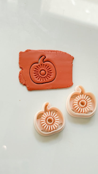 Pumpkin Blossom Cutter: Floral Pumpkin Dangle for Polymer Clay