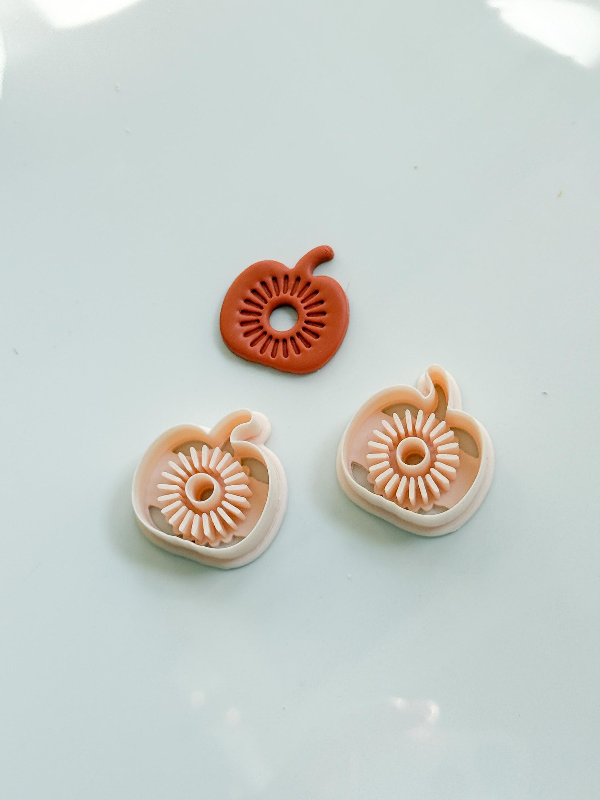 Pumpkin Blossom Cutter: Floral Pumpkin Dangle for Polymer Clay