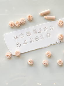 Halloween Stamp Set: Mini Spooky Motifs for Polymer Clay