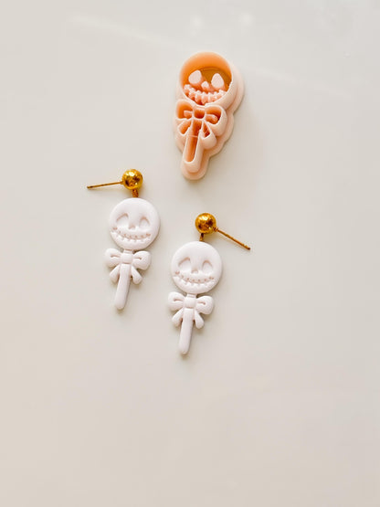Jack Candy Cutter: Skull Lollipop Halloween Shape for Polymer Clay