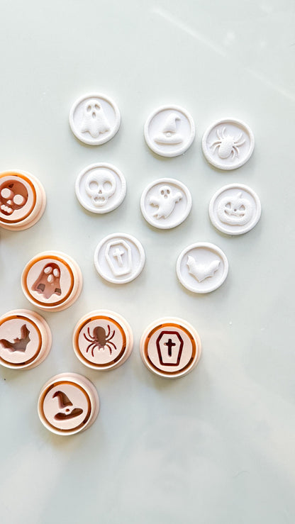 Haunted Seals Cutter Set: Halloween Icon Shapes for Polymer Clay