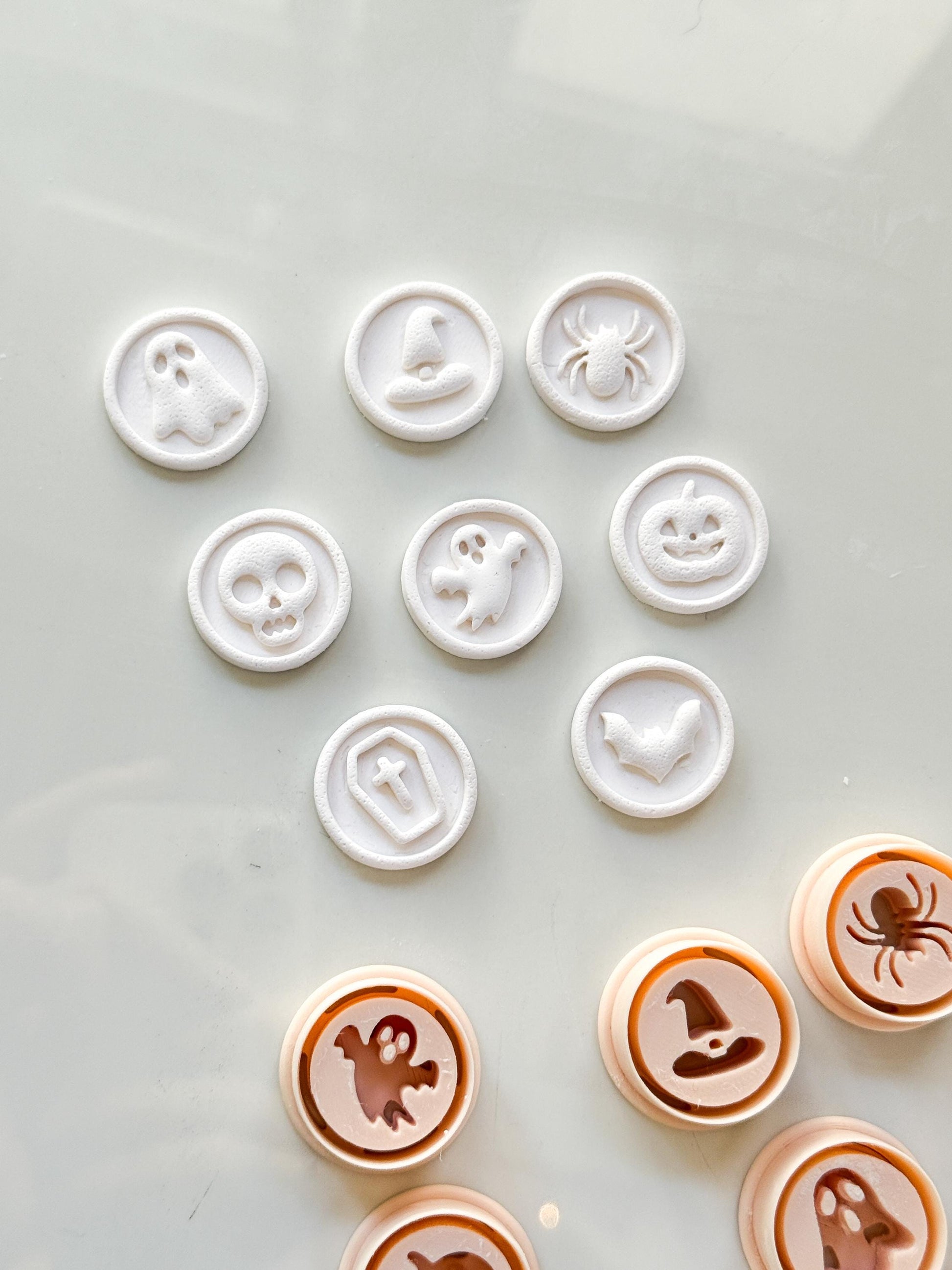 Haunted Seals Cutter Set: Halloween Icon Shapes for Polymer Clay