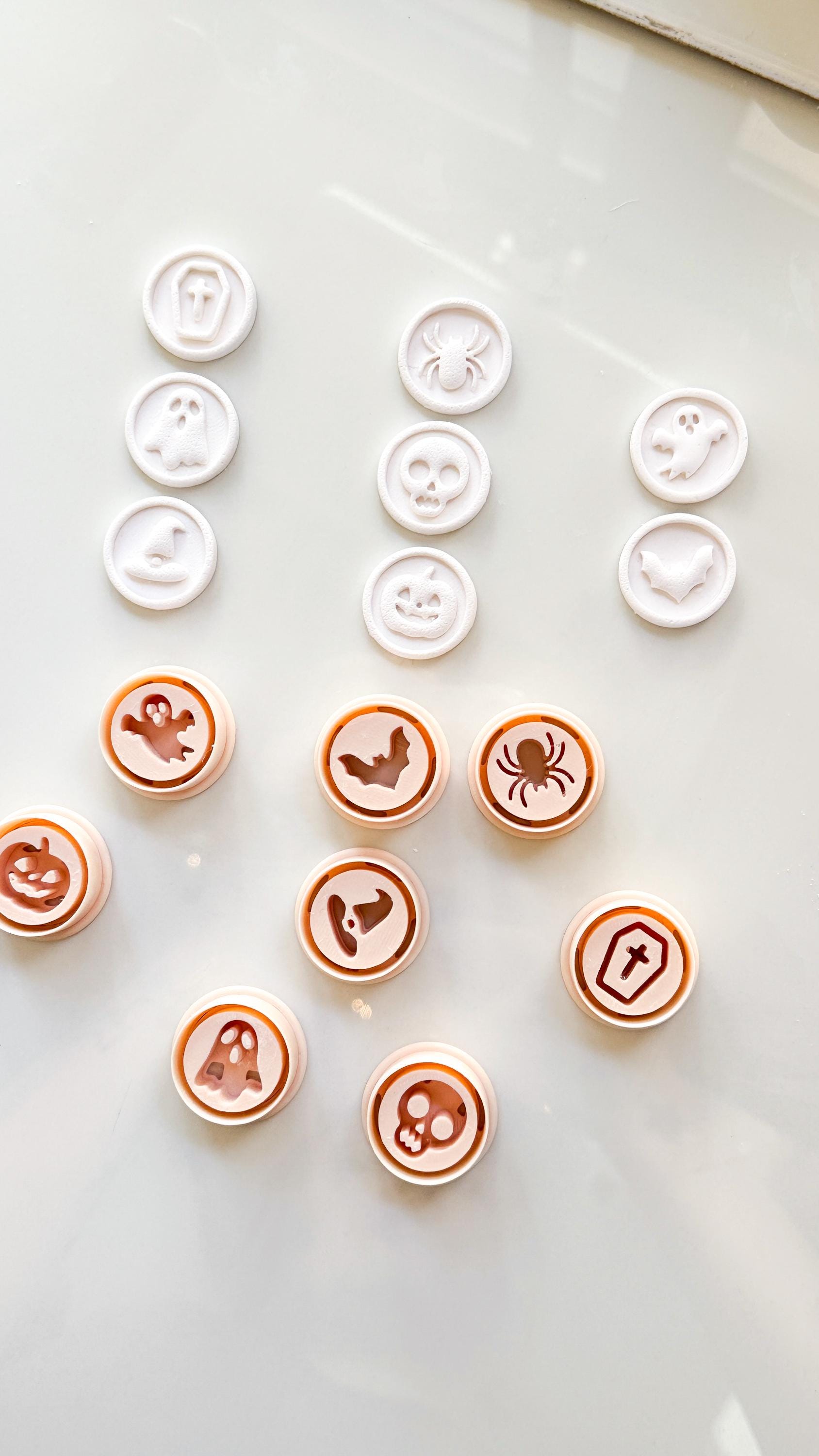 Haunted Seals Cutter Set: Halloween Icon Shapes for Polymer Clay