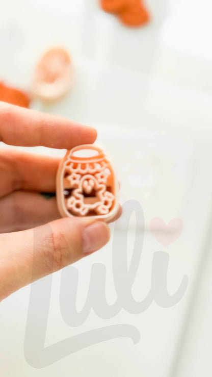 Ghost Candy Jar Cutter: Halloween Treat Container Design for Polymer Clay