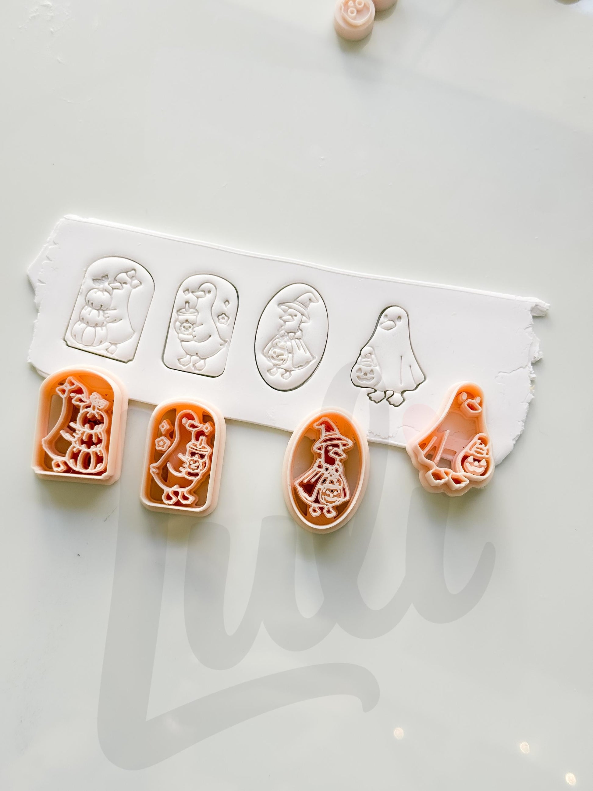 Pumpkin Duck Parade Cutter: Halloween Duck Trio for Polymer Clay