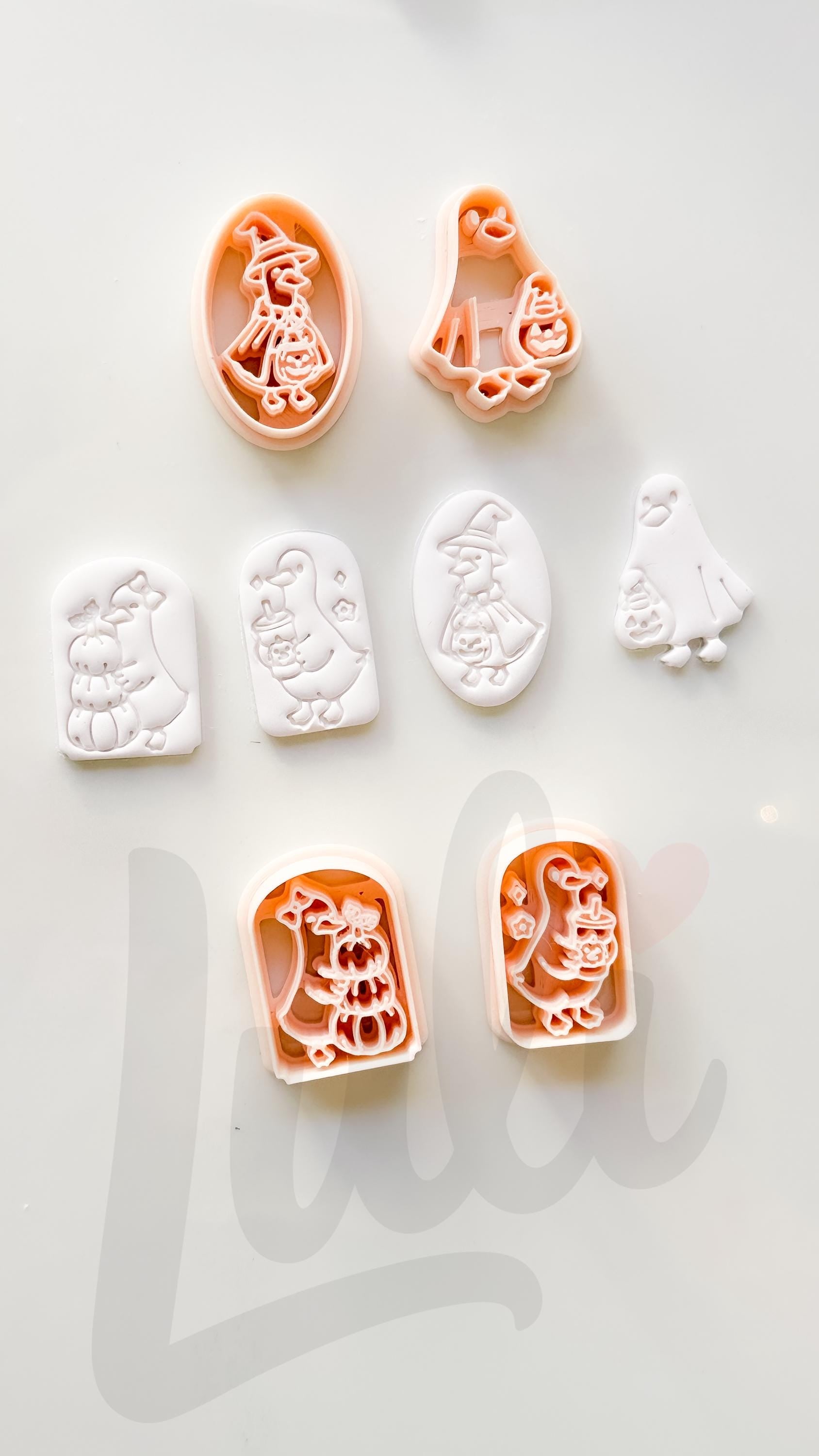 Pumpkin Duck Parade Cutter: Halloween Duck Trio for Polymer Clay