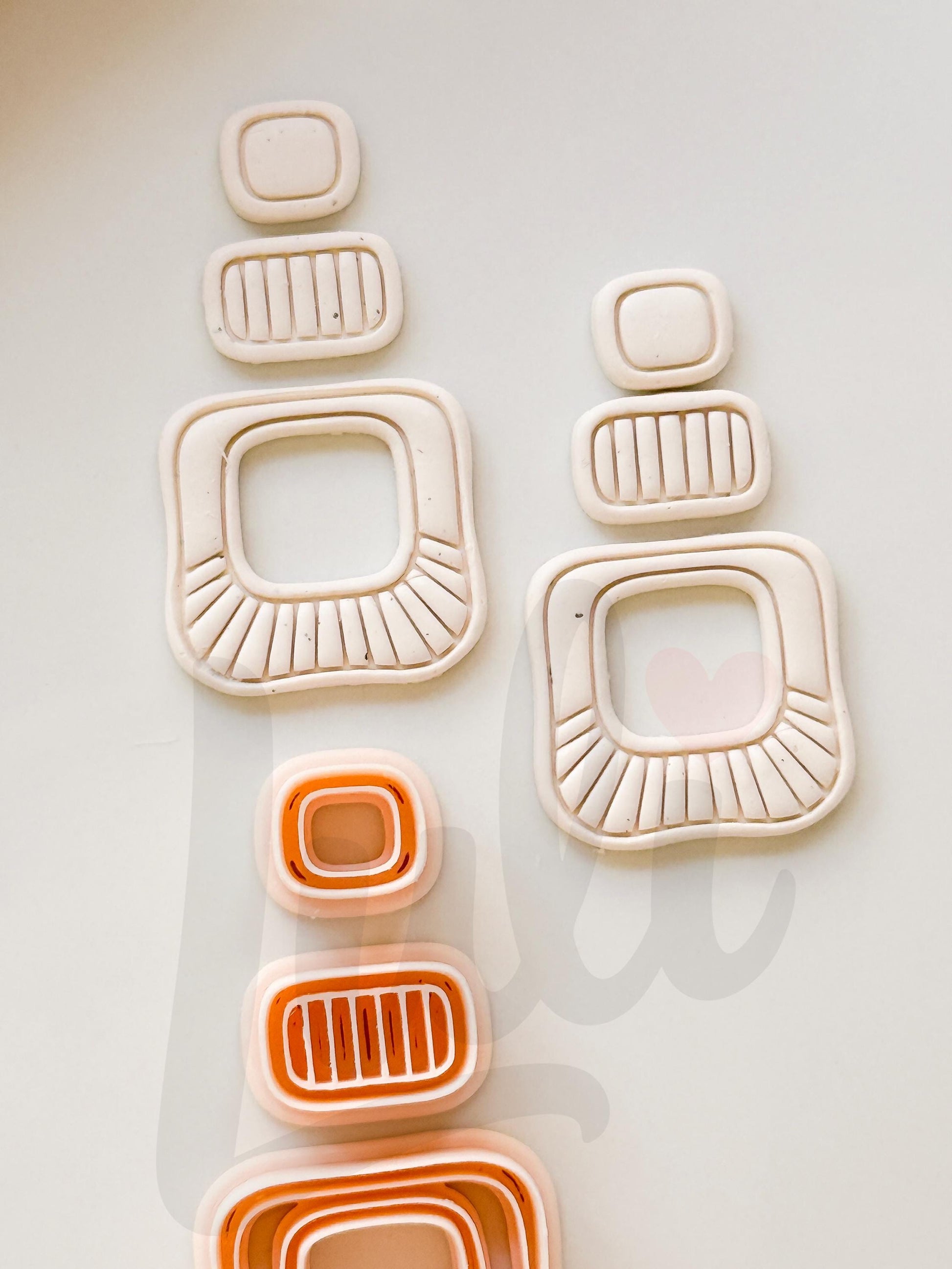 Earthy Earring Cutters: Boho Arch Dangle Collection for Polymer Clay