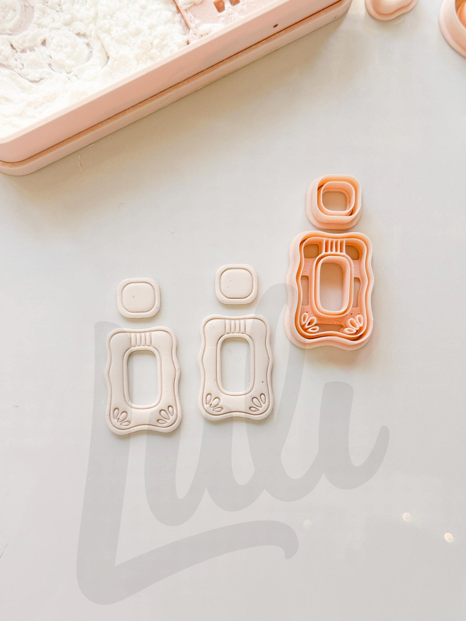 Earthy Earring Cutters: Boho Arch Dangle Collection for Polymer Clay