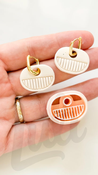 Earthy Earring Cutters: Boho Arch Dangle Collection for Polymer Clay