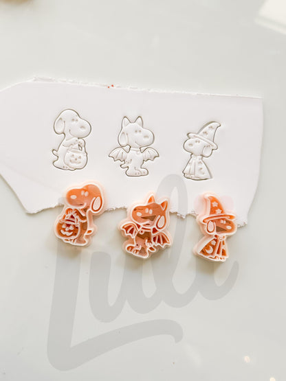Charlie's Dog Cutters: Halloween Character Set for Polymer Clay