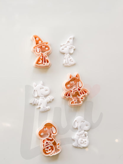 Charlie's Dog Cutters: Halloween Character Set for Polymer Clay