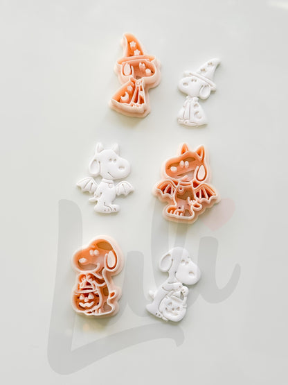 Charlie's Dog Cutters: Halloween Character Set for Polymer Clay