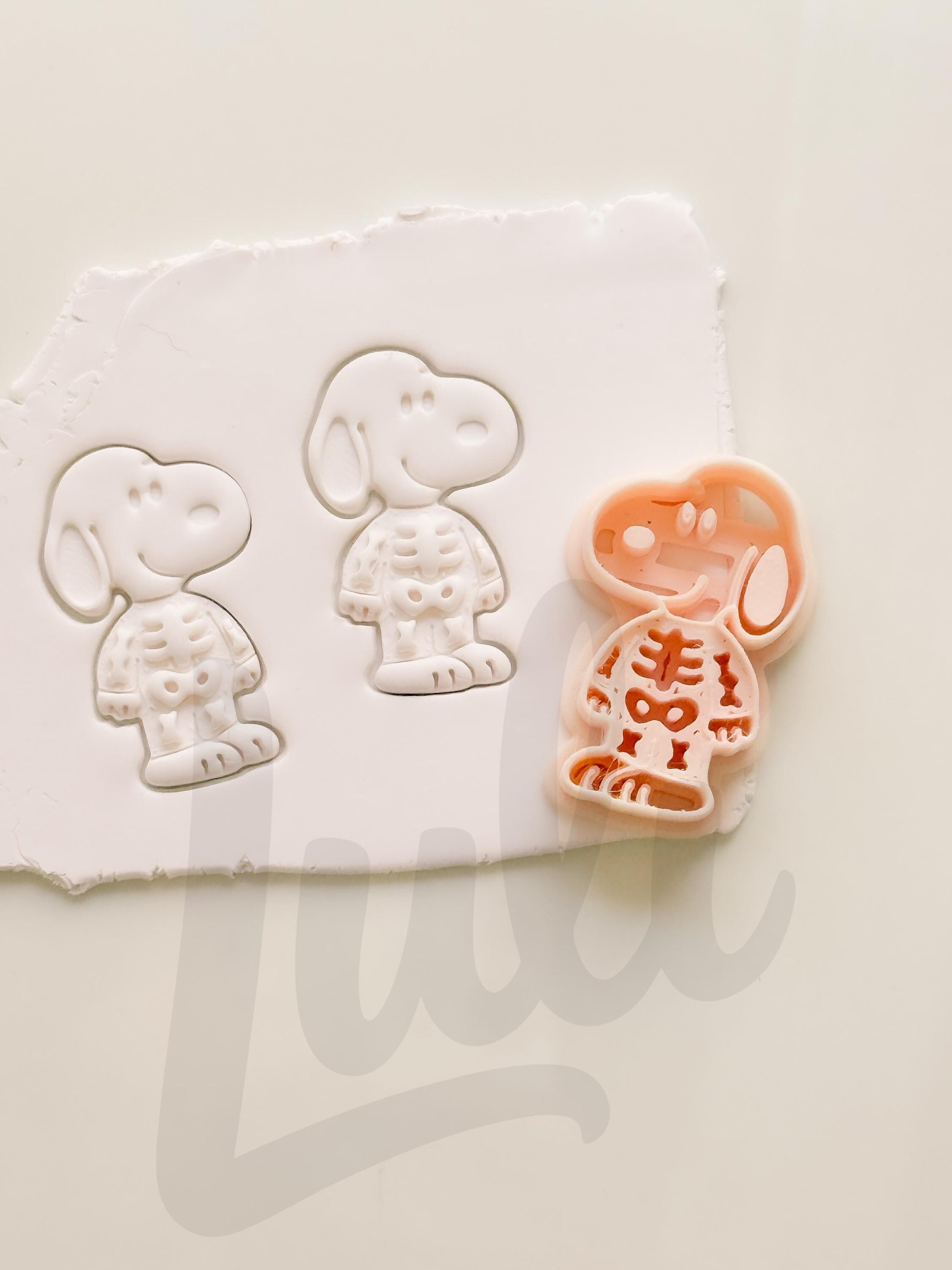 Charlie's Dog Cutter: Skeleton Halloween Character for Polymer Clay