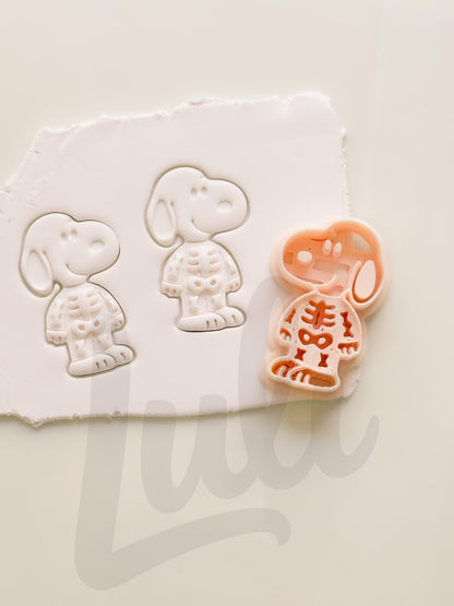 Charlie's Dog Cutter: Skeleton Halloween Character for Polymer Clay