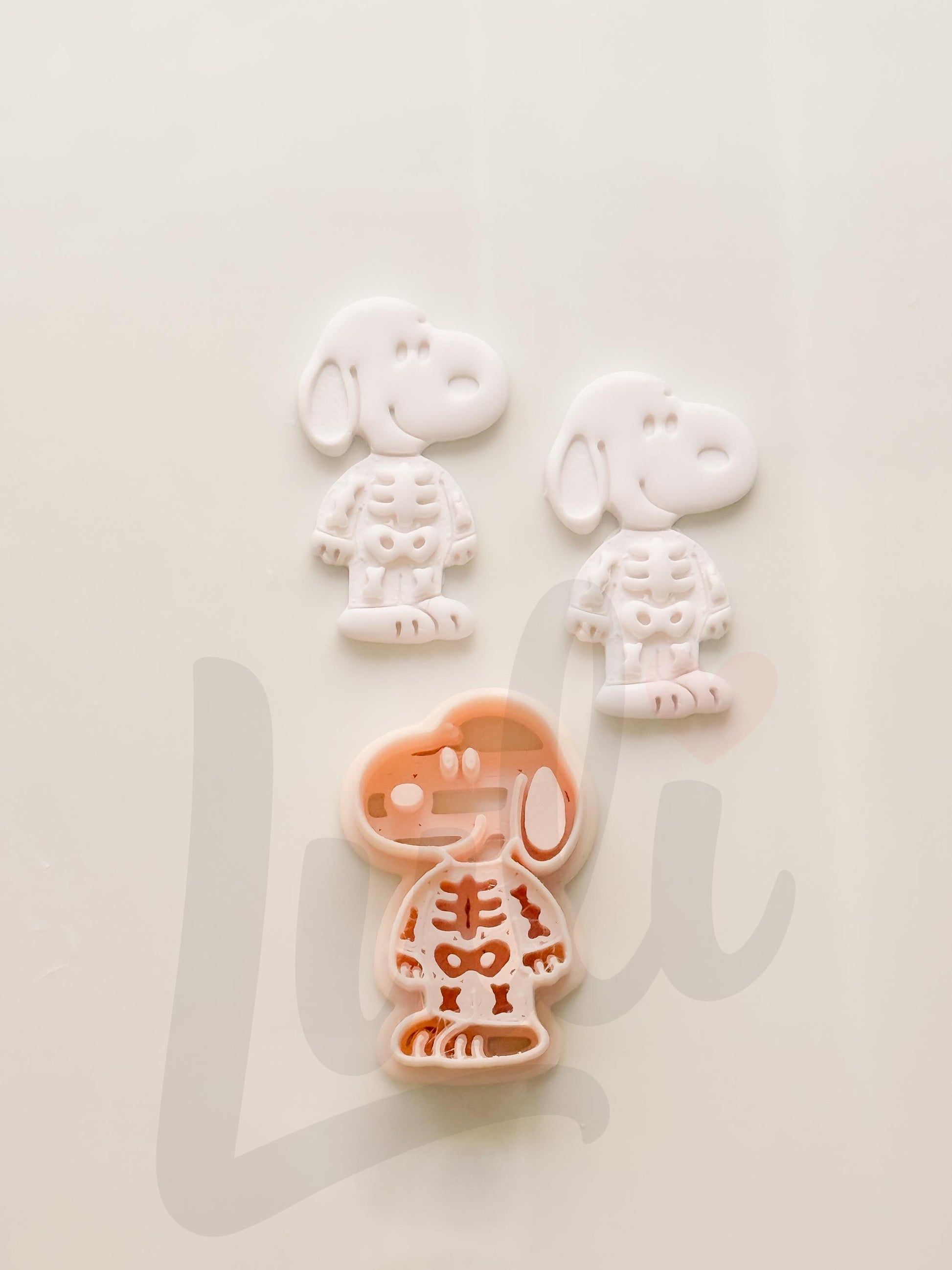 Charlie's Dog Cutter: Skeleton Halloween Character for Polymer Clay