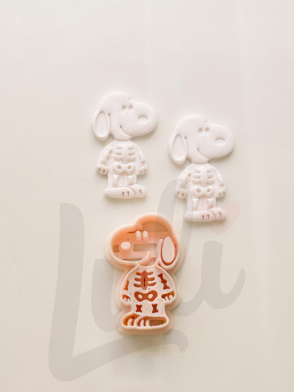 Charlie's Dog Cutter: Skeleton Halloween Character for Polymer Clay