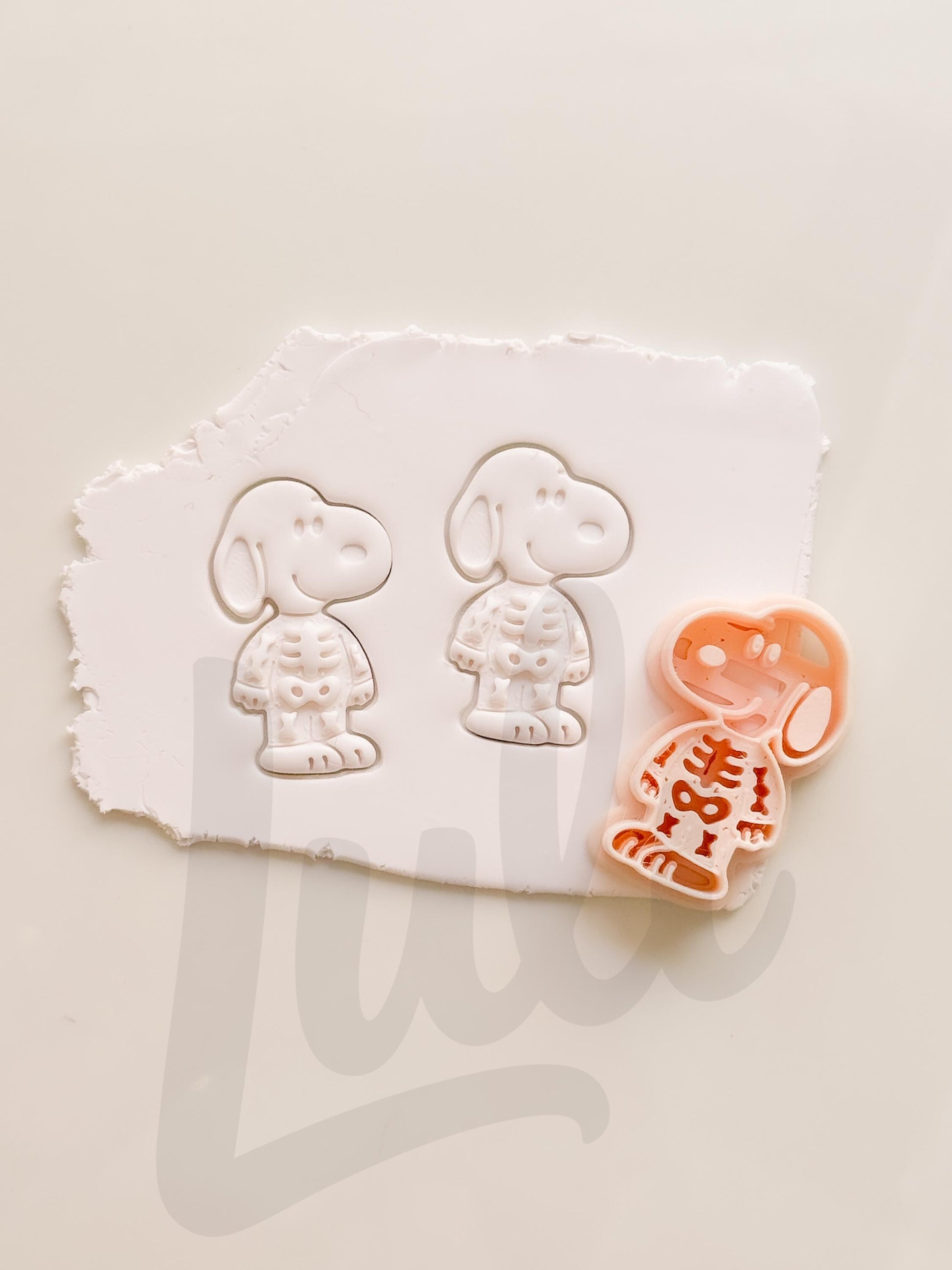 Charlie's Dog Cutter: Skeleton Halloween Character for Polymer Clay